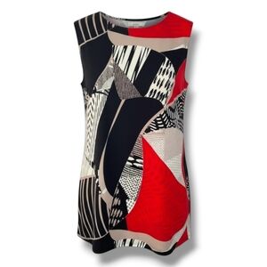 Alfani Women’s urban flight red white black short dress - medium